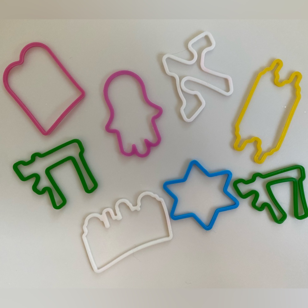 Jewish Themed Original Silly Bands Set of 8 Silicone Band Bracelets